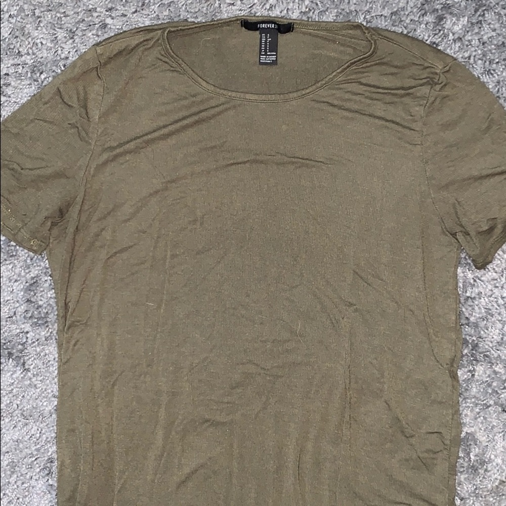 Long green forever 21 T-shirt.